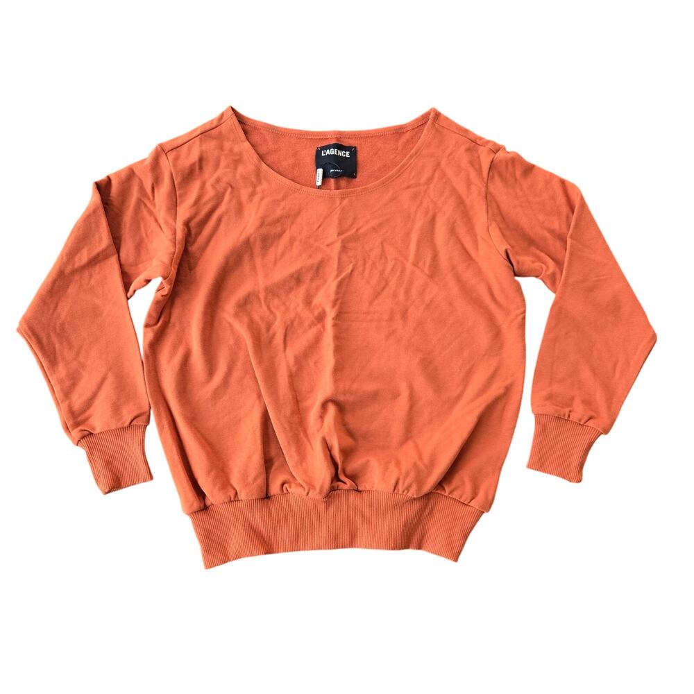 L'Agence Luxe Kimora Off Shoulder Rust Top Size XS NWT